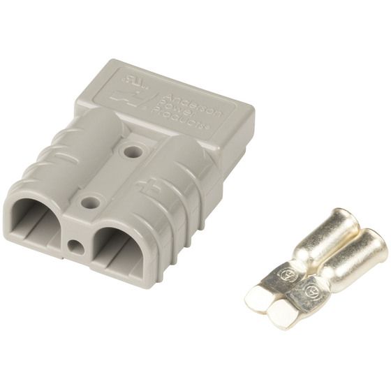 Anderson SB50 50A connector housing and its two cable contacts