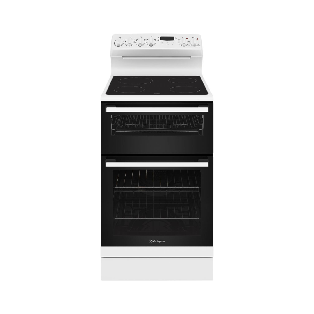 Westinghouse 54cm Freestanding Electric Oven and Ceramic Cooktop White