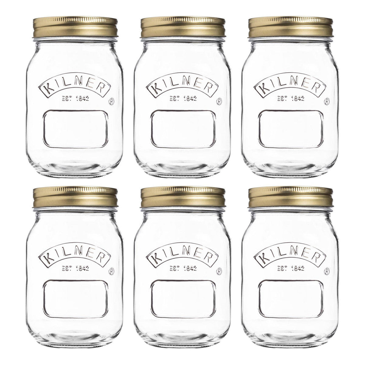 KILNER Set of 6 Genuine Preserve Jar 500ml