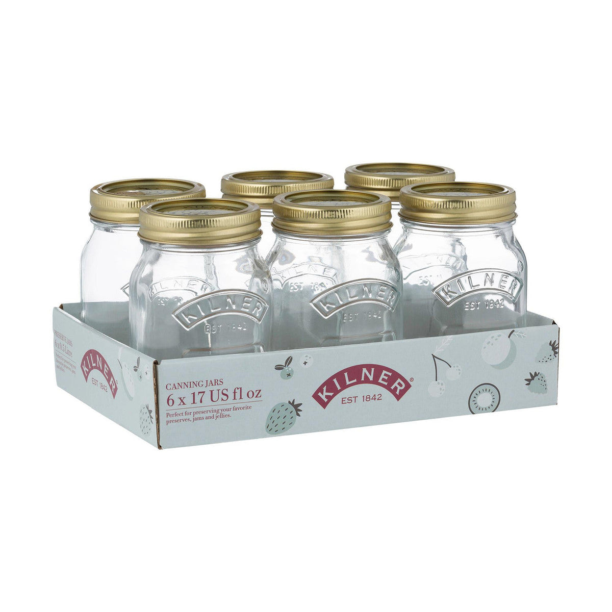KILNER Set of 6 Genuine Preserve Jar 500ml
