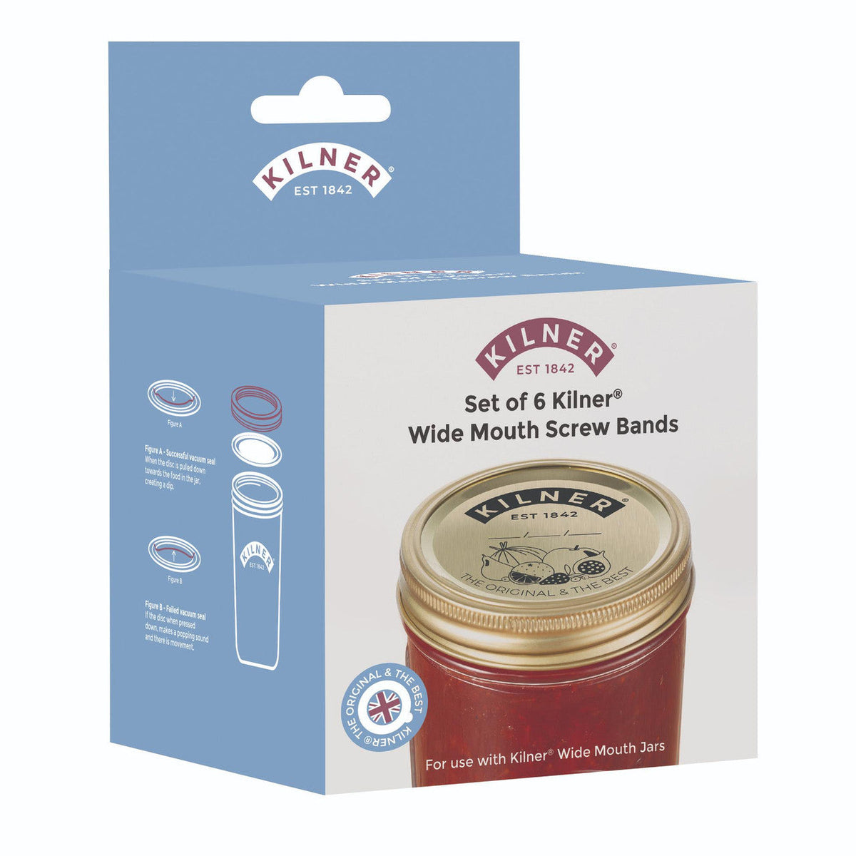 KILNER Pack of 6 Genuine Preserve Screw Bands