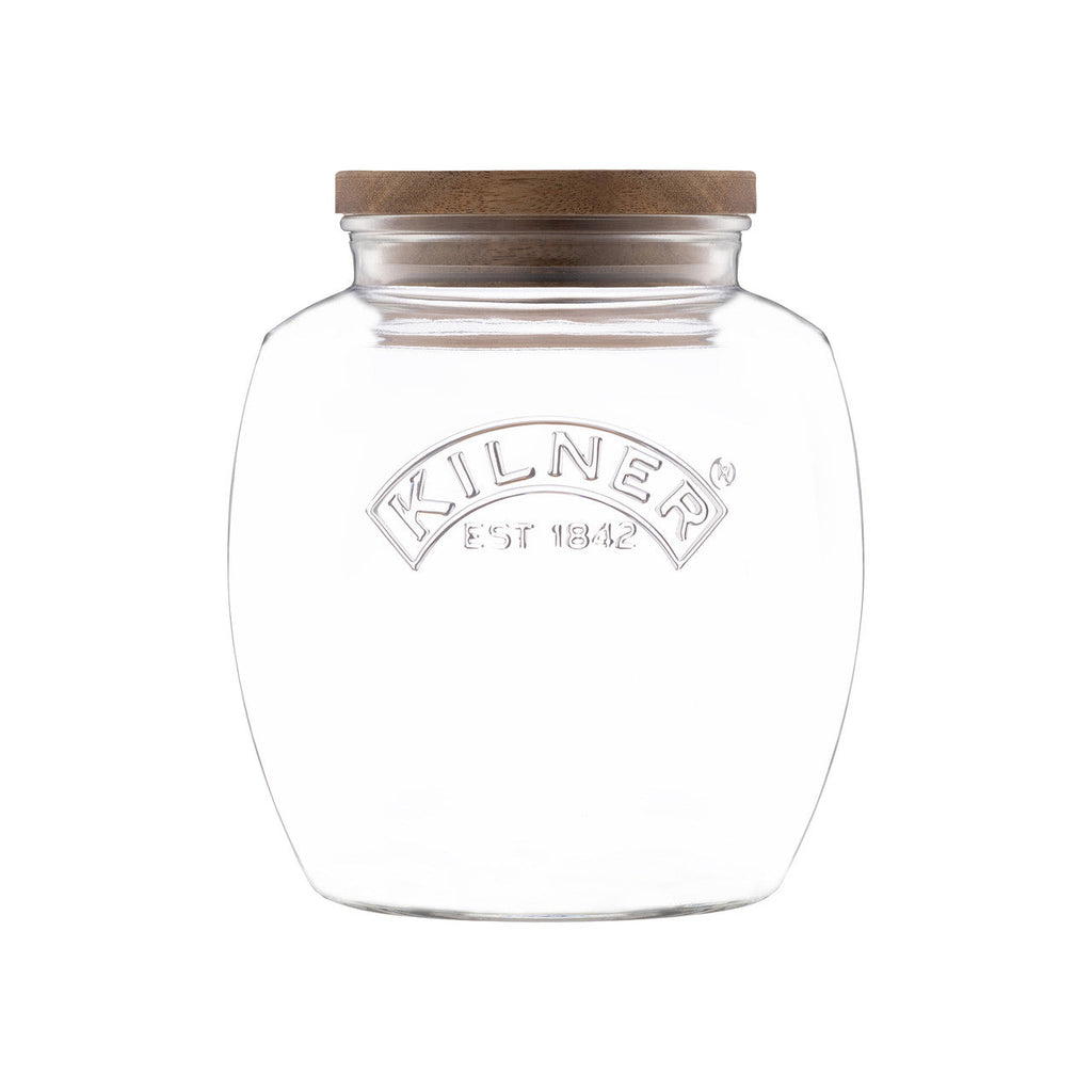 KILNER Universal Jar with Acacia Lid 2 Litre
