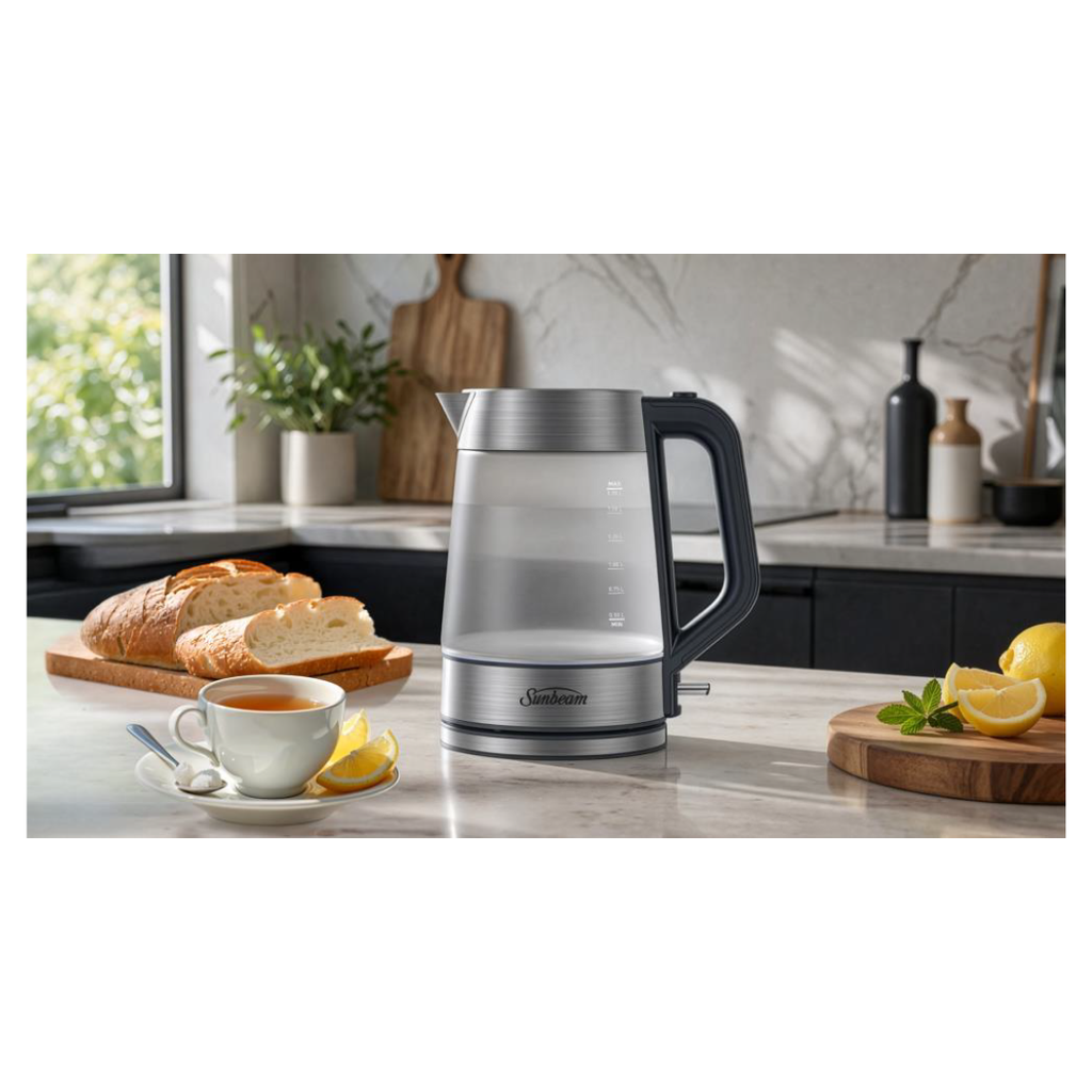 Sunbeam Morning Frost 1.7L Glass Kettle