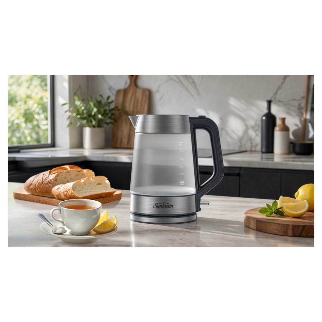 Sunbeam Morning Frost 1.7L Glass Kettle