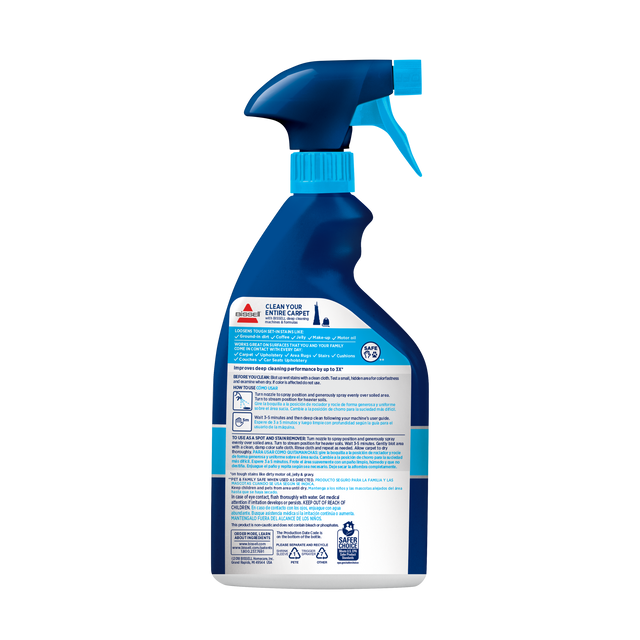 BISSELL 1147E Tough Stain Pretreat bottle back label