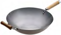 PYROLUX Carbon Steel Wok w/Wood Helper Handle 36cm