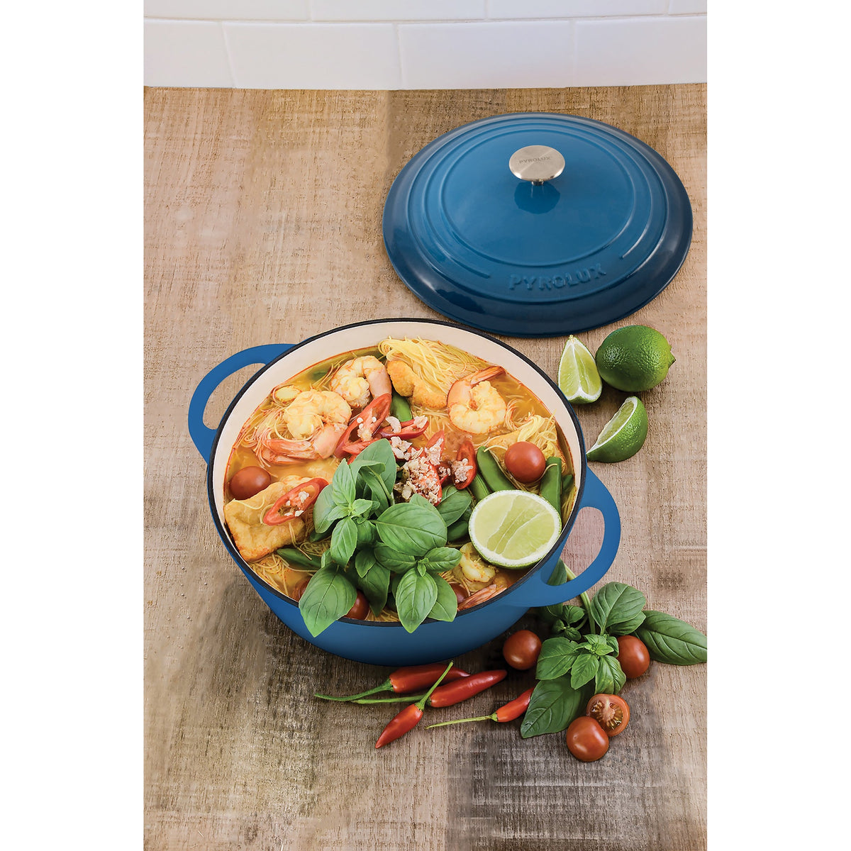 PYROLUX Pyrochef Round French Oven 20cm/2L - Ocean Blue
