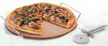 AVANTI Pizza Stone Set with Rack and Pizza Cutter - 33cm