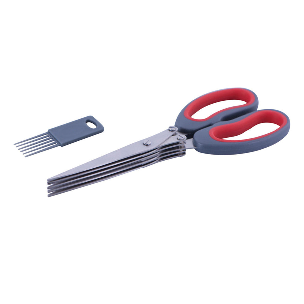 AVANTI Dura Edge 5 Blade Herb Dicing Scissor w Cleaning Comb