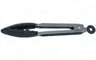 AVANTI Tongs with Silicone Head and Grip 23cm - Black