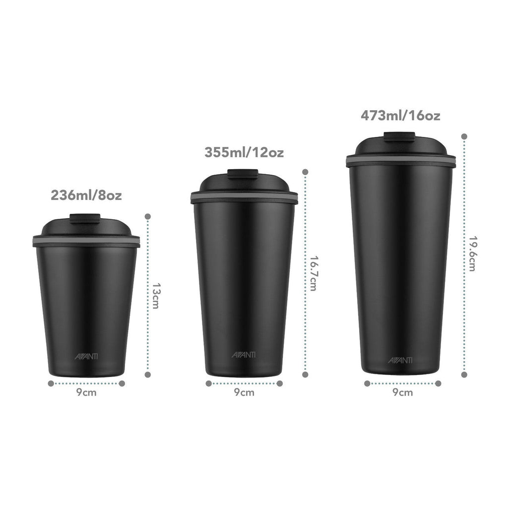 AVANTI GOCUP Double Wall Insulated Cup 355ml - Black