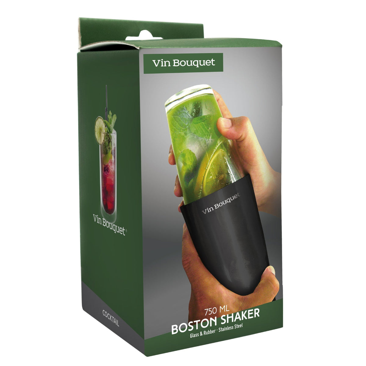 Vin Bouquet 750mL Boston cocktail shaker packaging