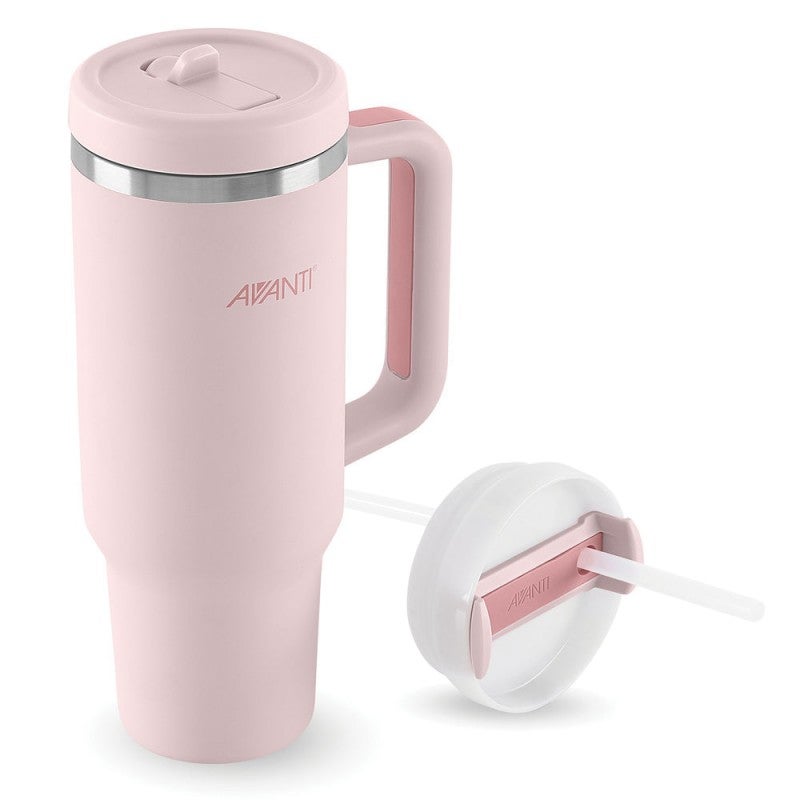 Avanti HydroQuench Insulated Tumbler 1L with Two Lids – Blush Pink