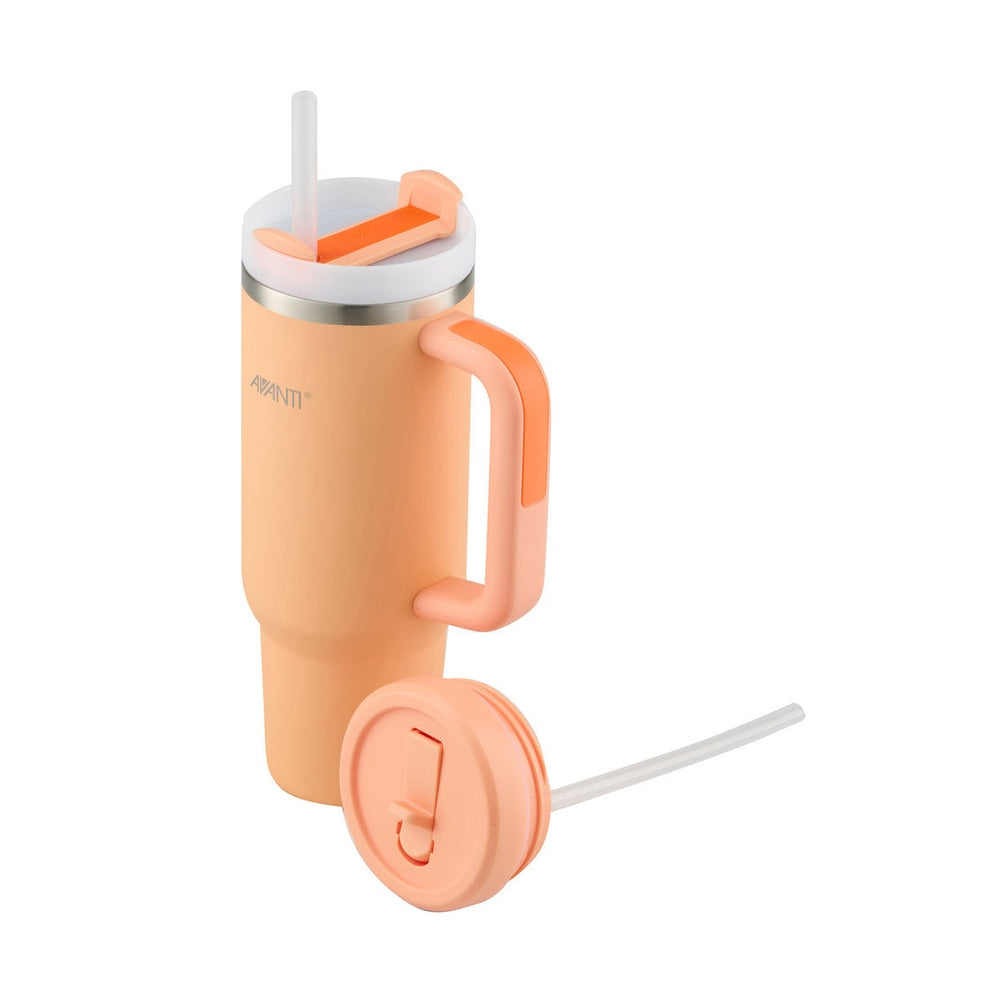 AVANTI HydroQuench Tumbler with Two Lids, 1L Peach — matching plain product photo