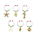 AVANTI Sea Life Wine Charms - Set of 6
