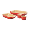Chasseur La Cuisson 4 Piece Baker Set – Red