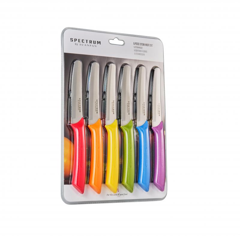 SCANPAN Spectrum Steak Knife Set 10cm Multi
