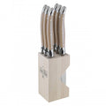 ANDRE VERDIER Steak Knife Set 6 Piece in Block Sand