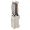 ANDRE VERDIER Steak Knife Set 6 Piece in Block Sand