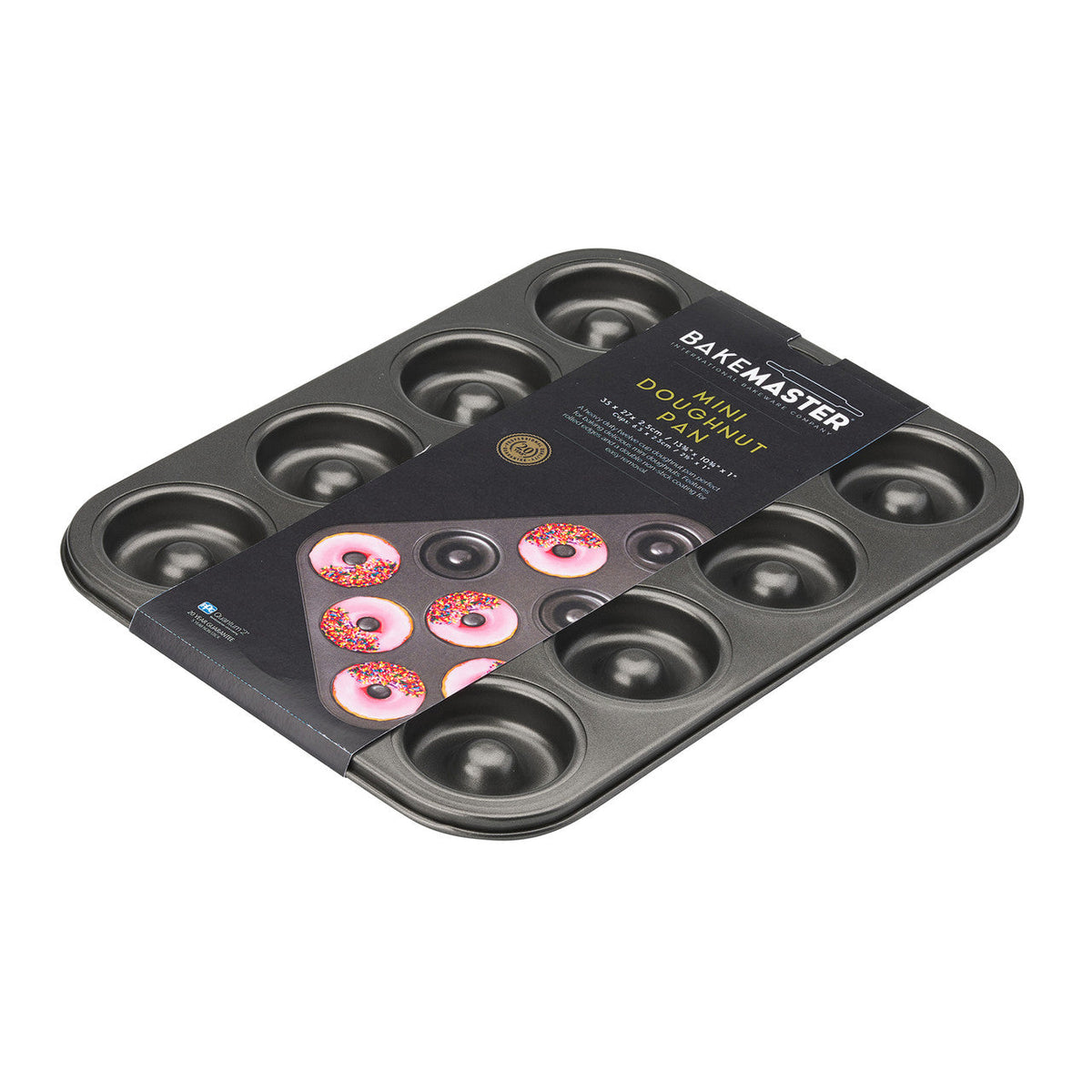 Bakemaster Non-Stick 12 Cup Mini Doughnut Pan – 35 × 27cm
