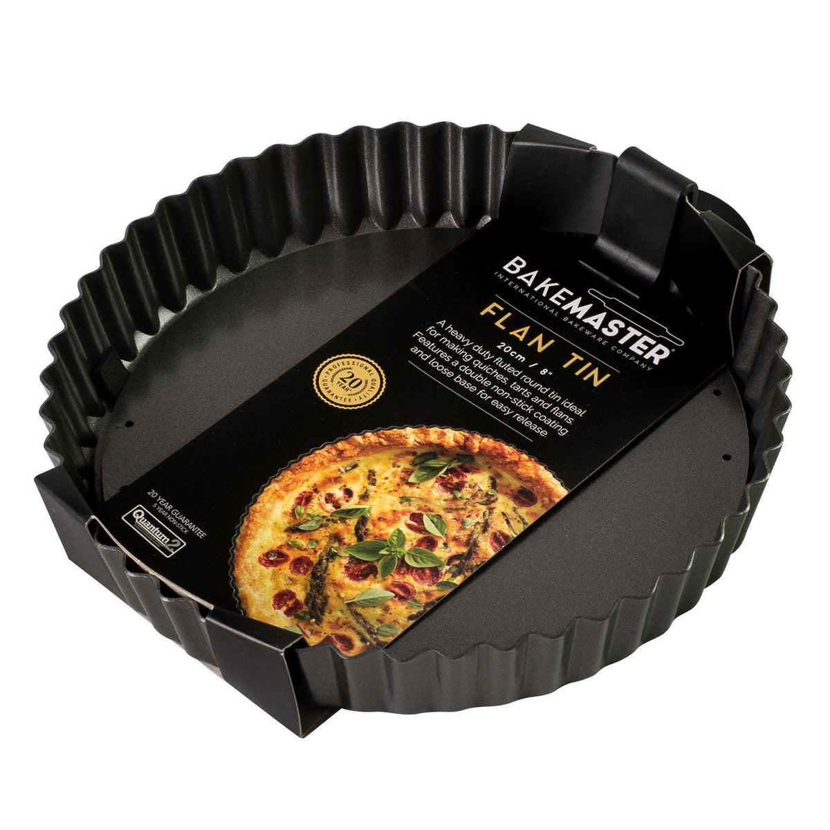 BAKEMASTER Non Stick Loose Base Round Quiche Pan 30 x 3.5cm