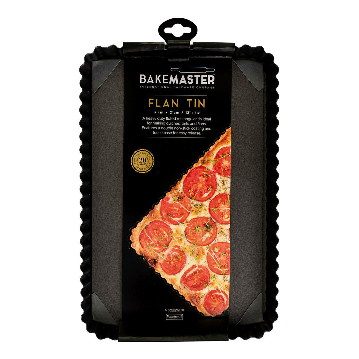 BAKEMASTER Non Stick Loose Base Rectangular Quiche Pan 31 x 21cm