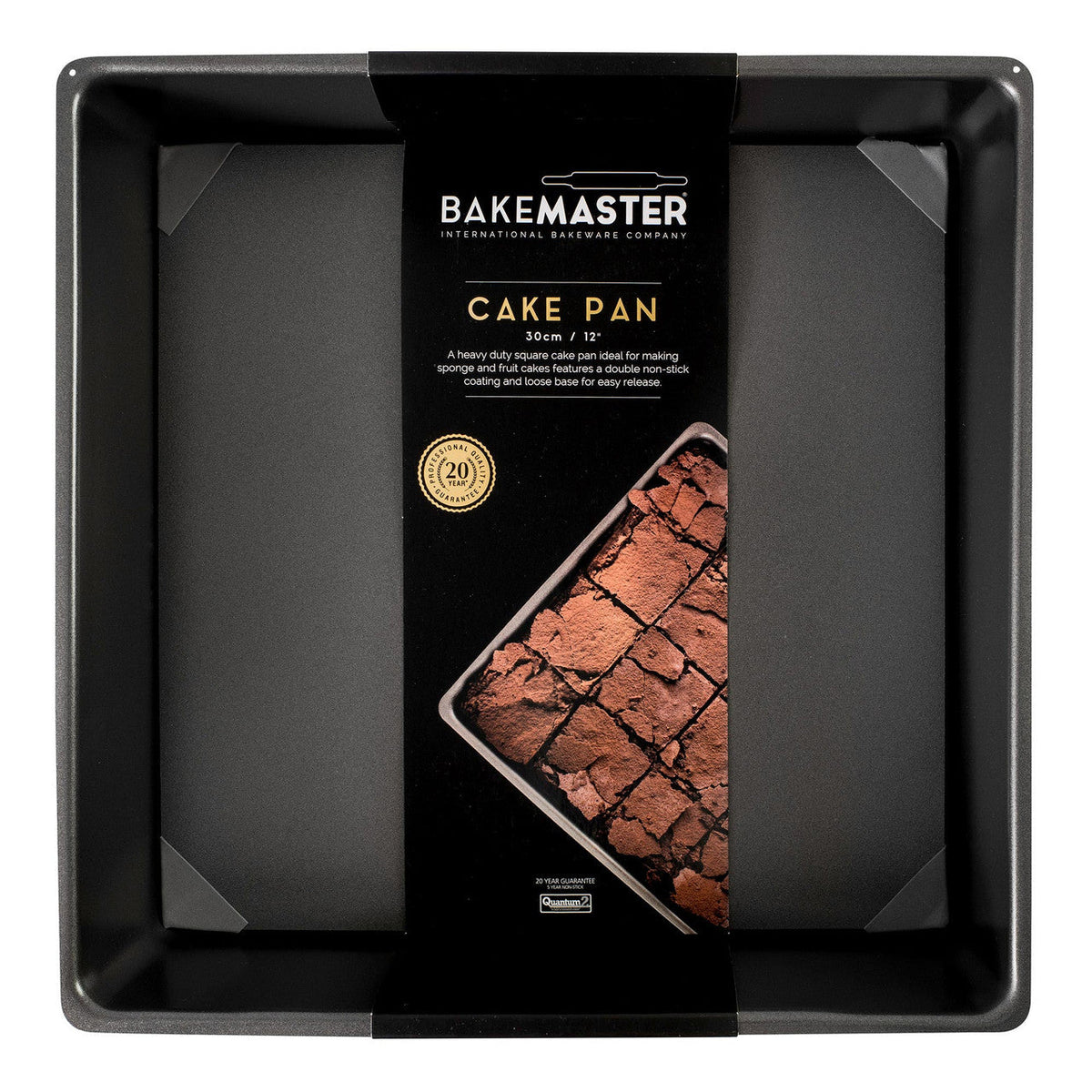BAKEMASTER Non Stick Loose Base Square Cake Pan 30 x 9cm