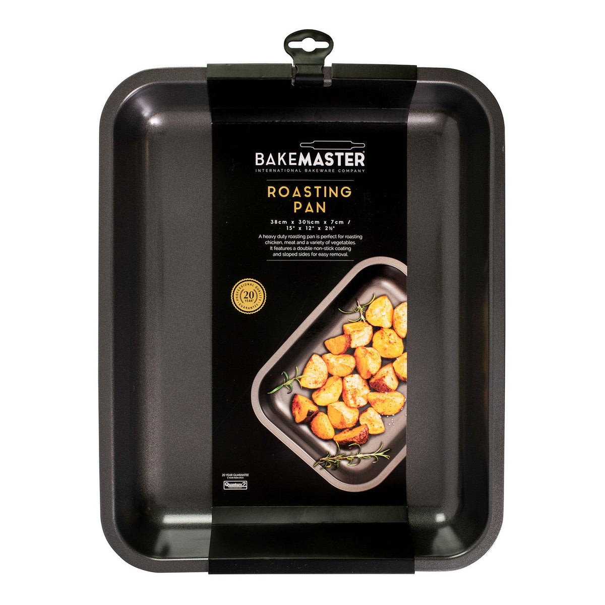 Bakemaster Non-Stick Medium Roasting Pan – 33 × 25.5 × 5cm