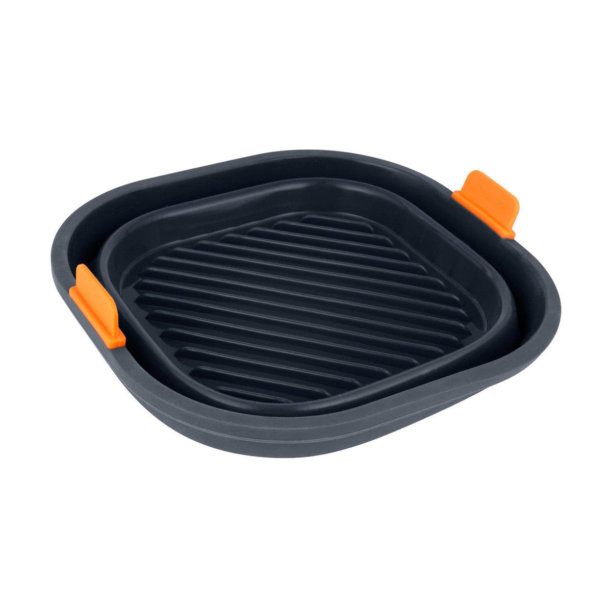 BAKEMASTER Reinforced Silicone Square Air Fryer Basket 21cm
