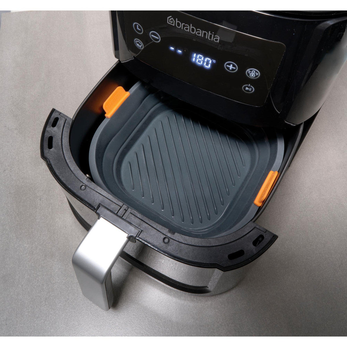 BAKEMASTER Reinforced Silicone Square Air Fryer Basket 21cm