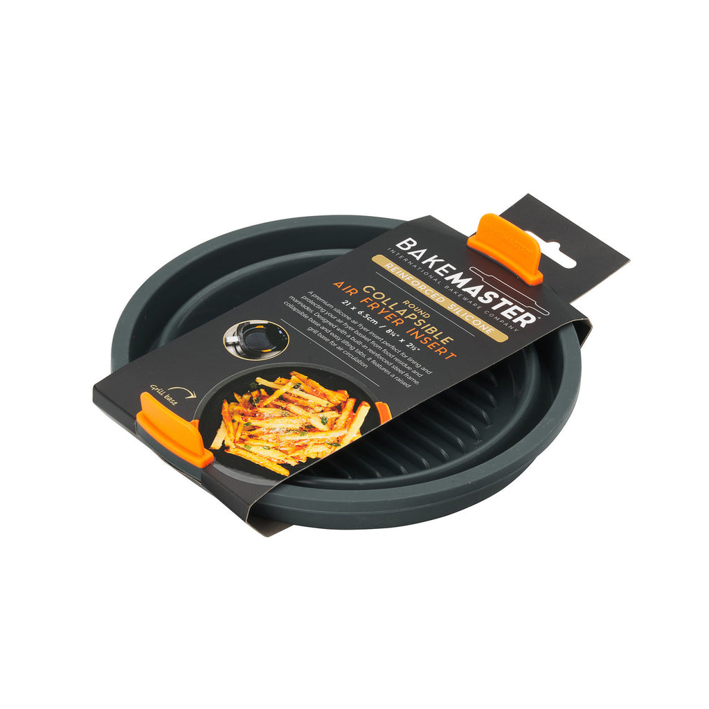 Bakemaster Reinforced Silicone Round Air Fryer Basket 21cm