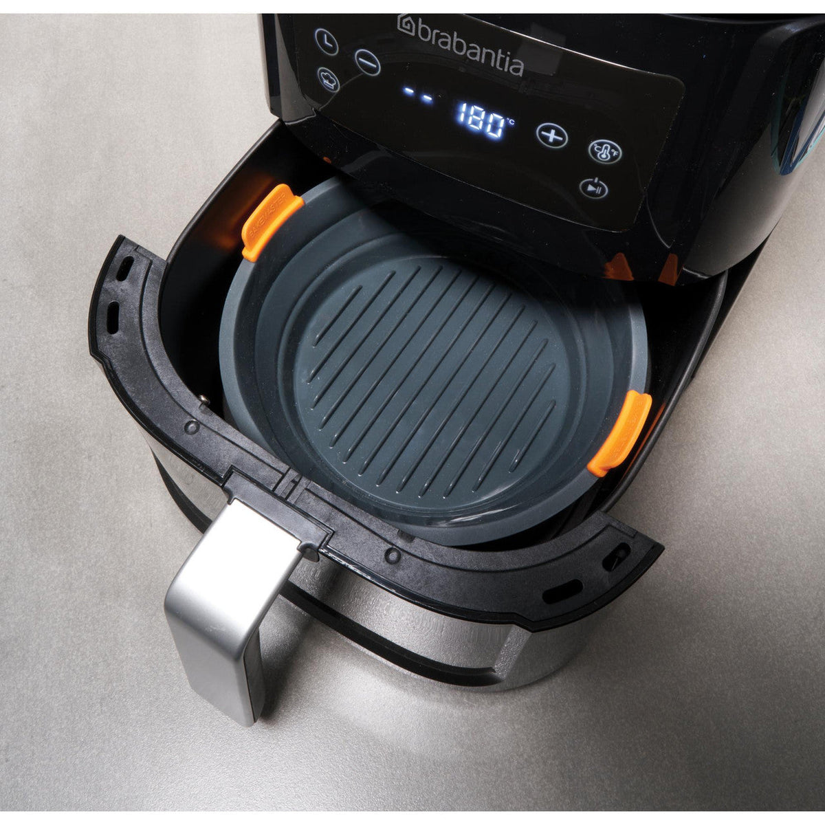 BAKEMASTER Reinforced Silicone Round Air Fryer Basket 21cm