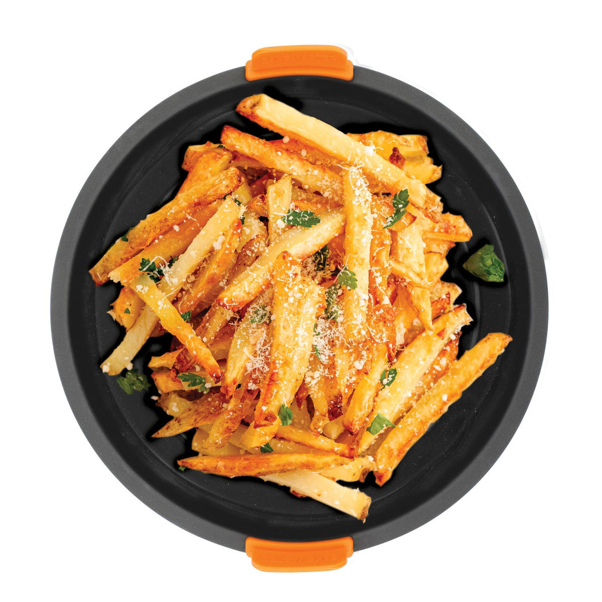 BAKEMASTER Reinforced Silicone Round Air Fryer Basket 21cm