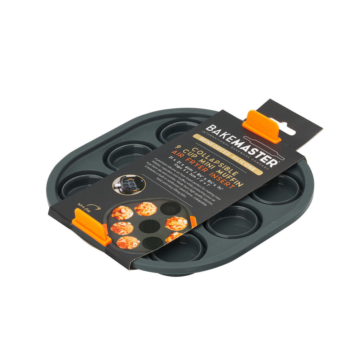 BAKEMASTER Reinforced Silicone 9 Cup Air Fryer Insert 21cm