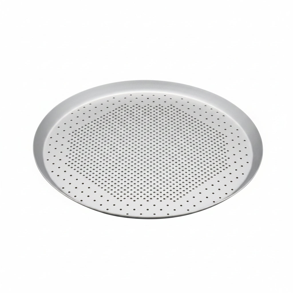 BAKEMASTER Silver Anodised Perforated Pizza Pan 30cm