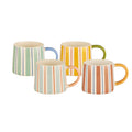 BUNDANOON Scandi Mug 380ml set of 4 Summer Stripes