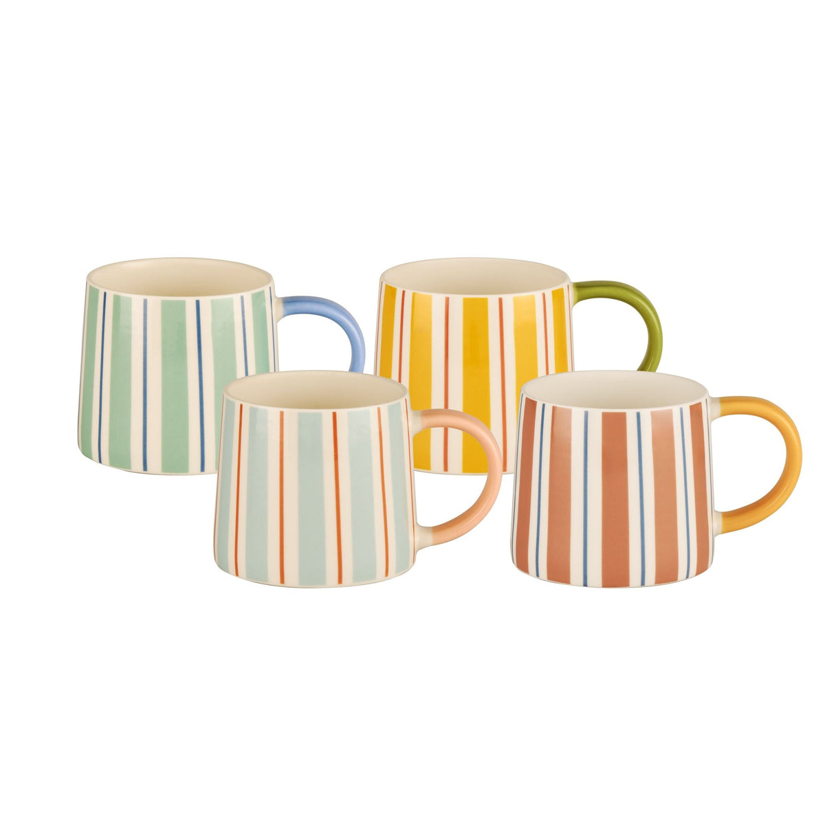 BUNDANOON Scandi Mug 380ml set of 4 Summer Stripes