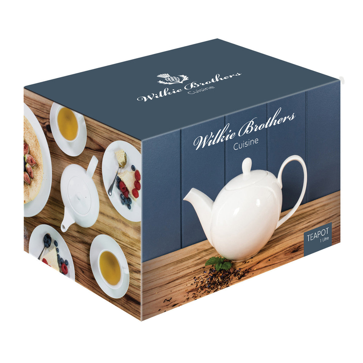Wilkie Brothers Cuisine Teapot 1 Litre - New Bone China