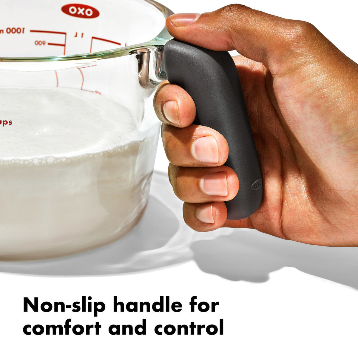Glass Measuring Cup with Lid, 500ml / 2 Cup