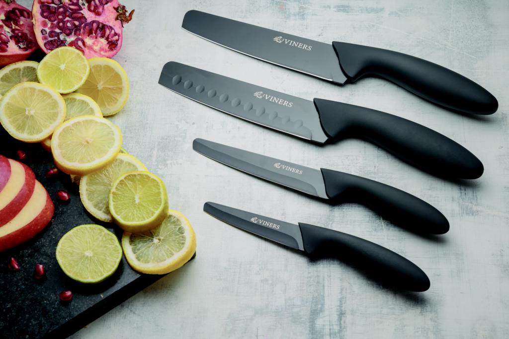 Viners Assure 4 Piece Knife Set – Black