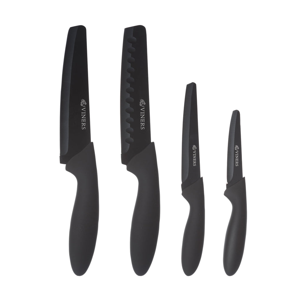 Viners Assure 4 Piece Knife Set – Black — plain product photo