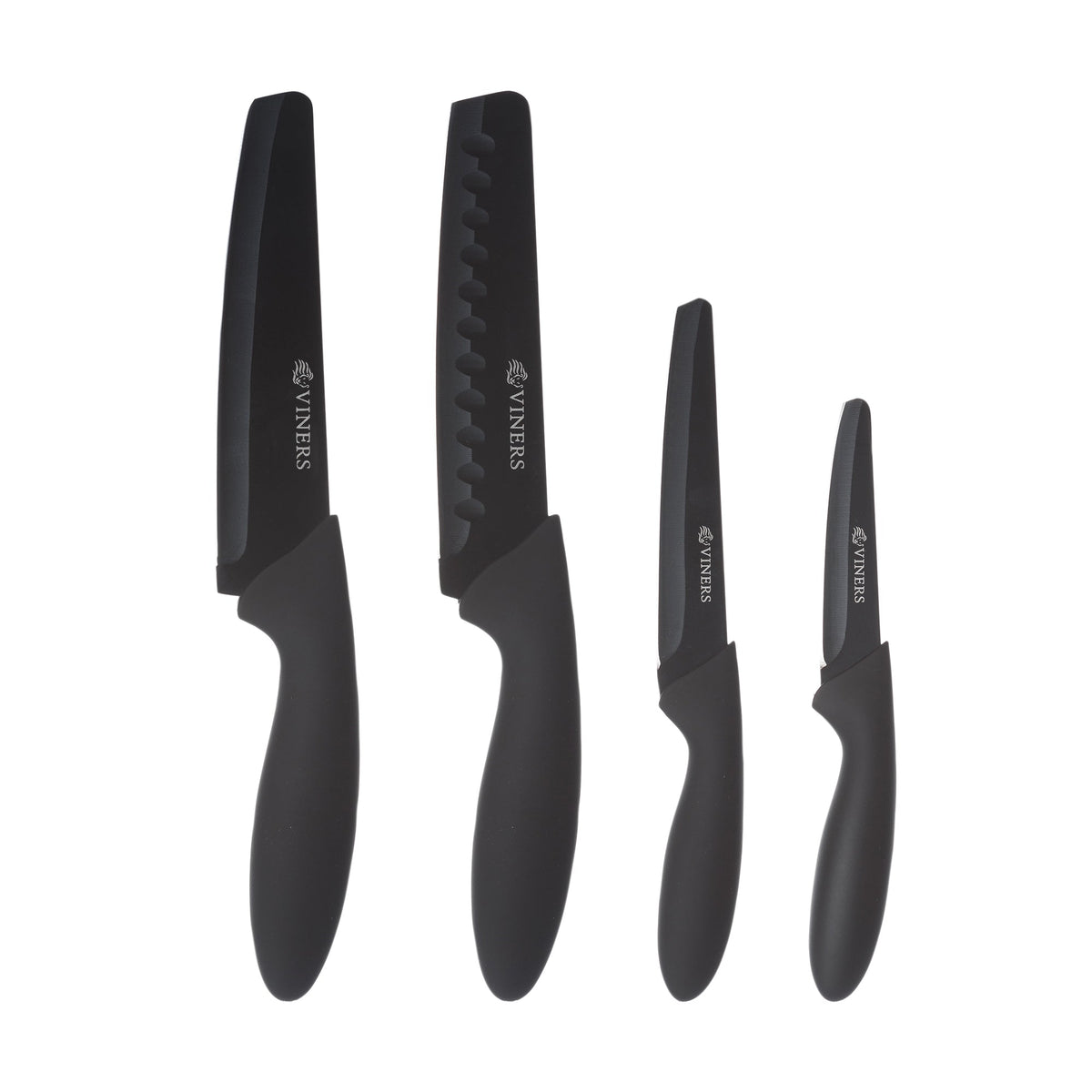Viners Assure 4 Piece Knife Set – Black — plain product photo