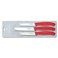 Victorinox 3 Piece Paring Knife Set - Red