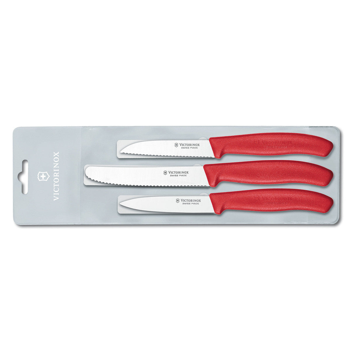 Victorinox 3 Piece Paring Knife Set - Red