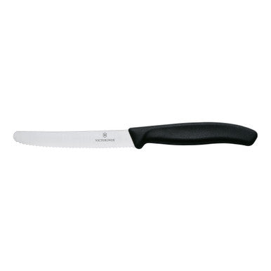 VICTORINOX SWISS CLASSIC Steak/Tomato Knife Wavy 11cm Black