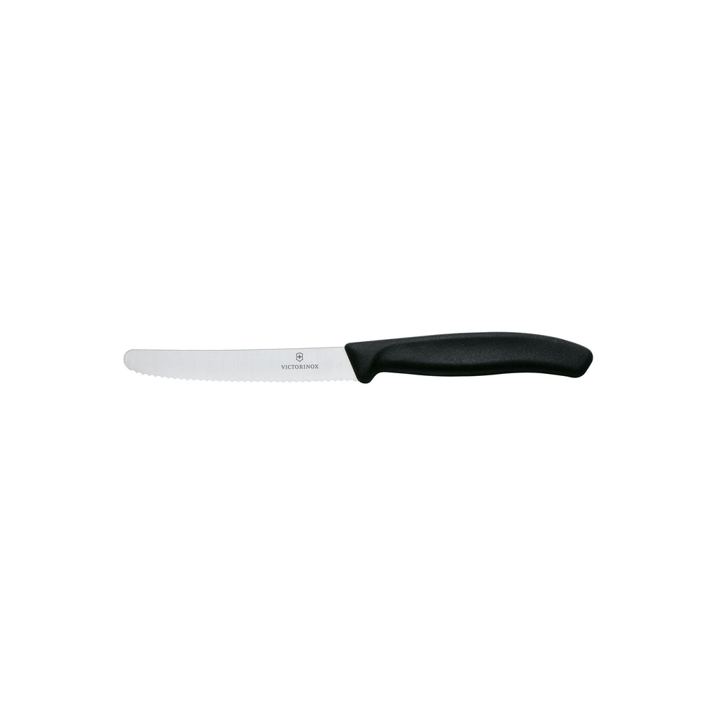 VICTORINOX SWISS CLASSIC Steak/Tomato Knife Wavy 11cm Black