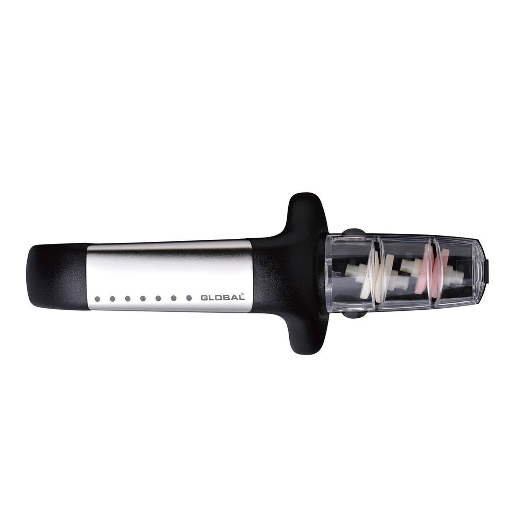 GLOBAL 2 Stage Ceramic Water Sharpener - Stainless Steel