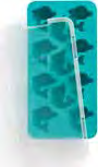 Lekue Dolphin Ice Cube Tray with Lid 11 cubes - Aqua