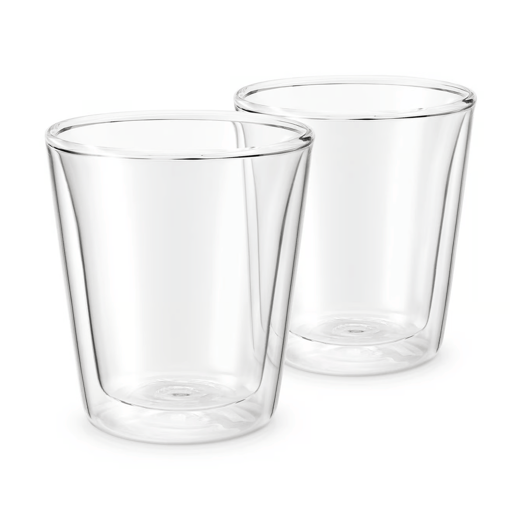 Two Breville Espresso Duo 100mL double wall glasses