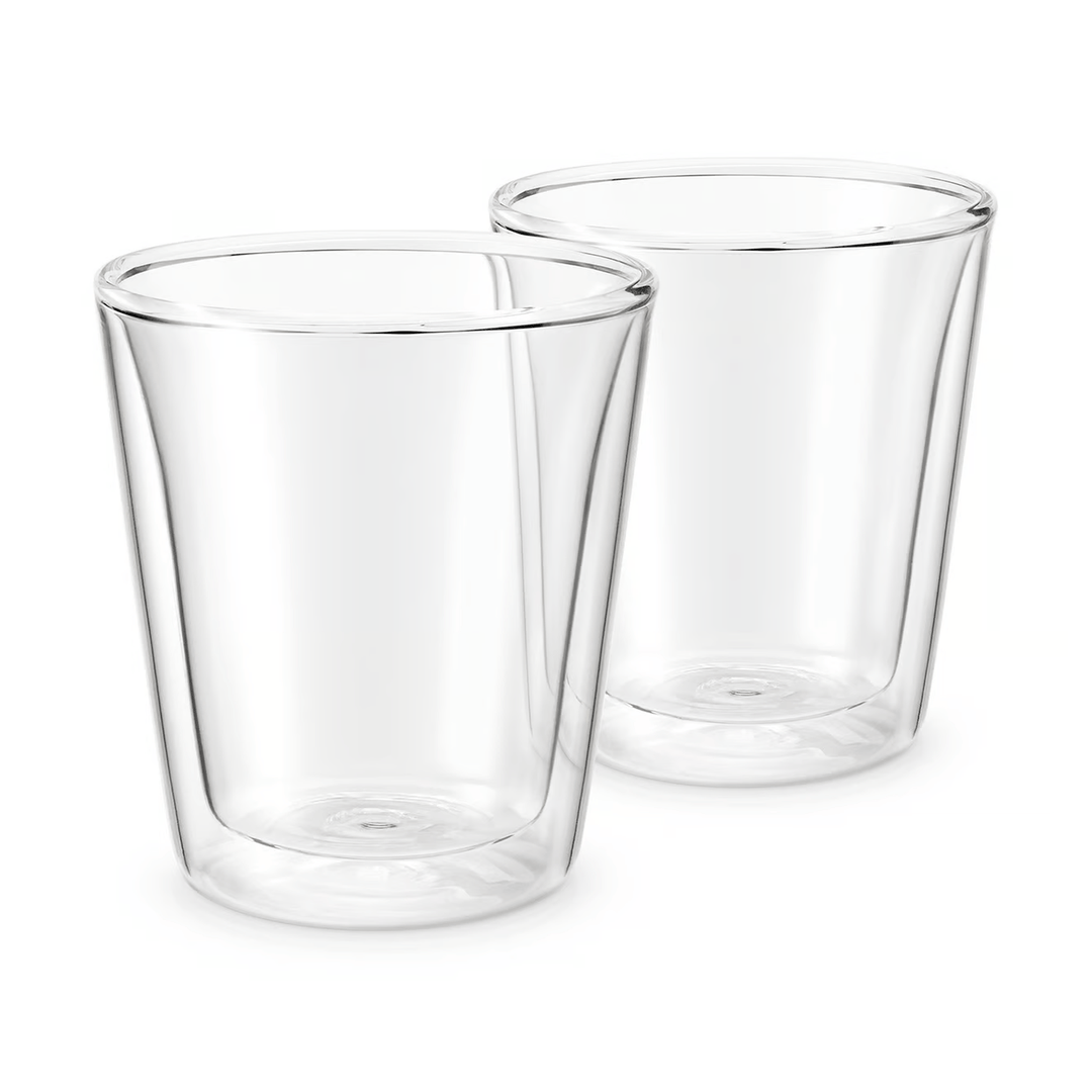 Two Breville Espresso Duo 100mL double wall glasses